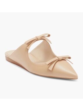 New Stuart Weitzman Reese Flat Slide Golden Beige Sz 9.5